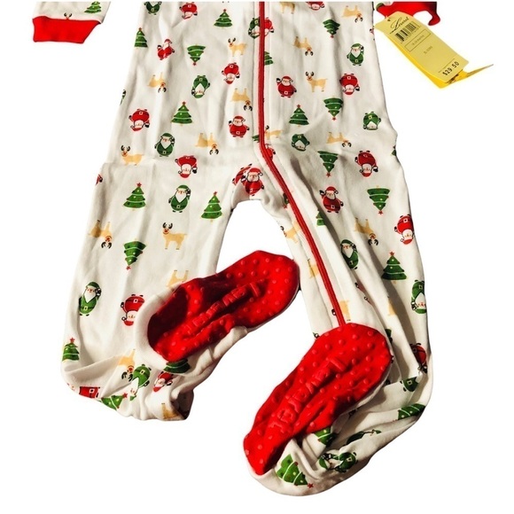 LEVERET - UNISEZ BABY CHRISTMAS ZIPPERED ONSIE NWT - Picture 9 of 9
